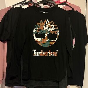 Timberland Kids Black Camo Logo Long Sleeve Tee will fit like an adult small